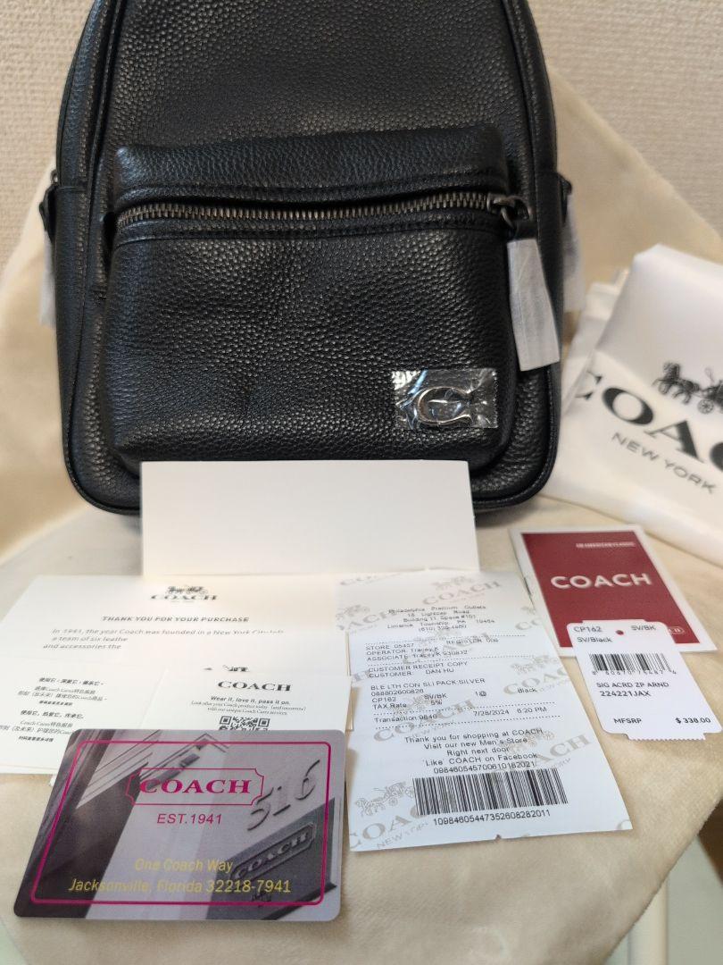 COACH✨ 斜めがけバッグ/黒 /CP162/チャーターパック