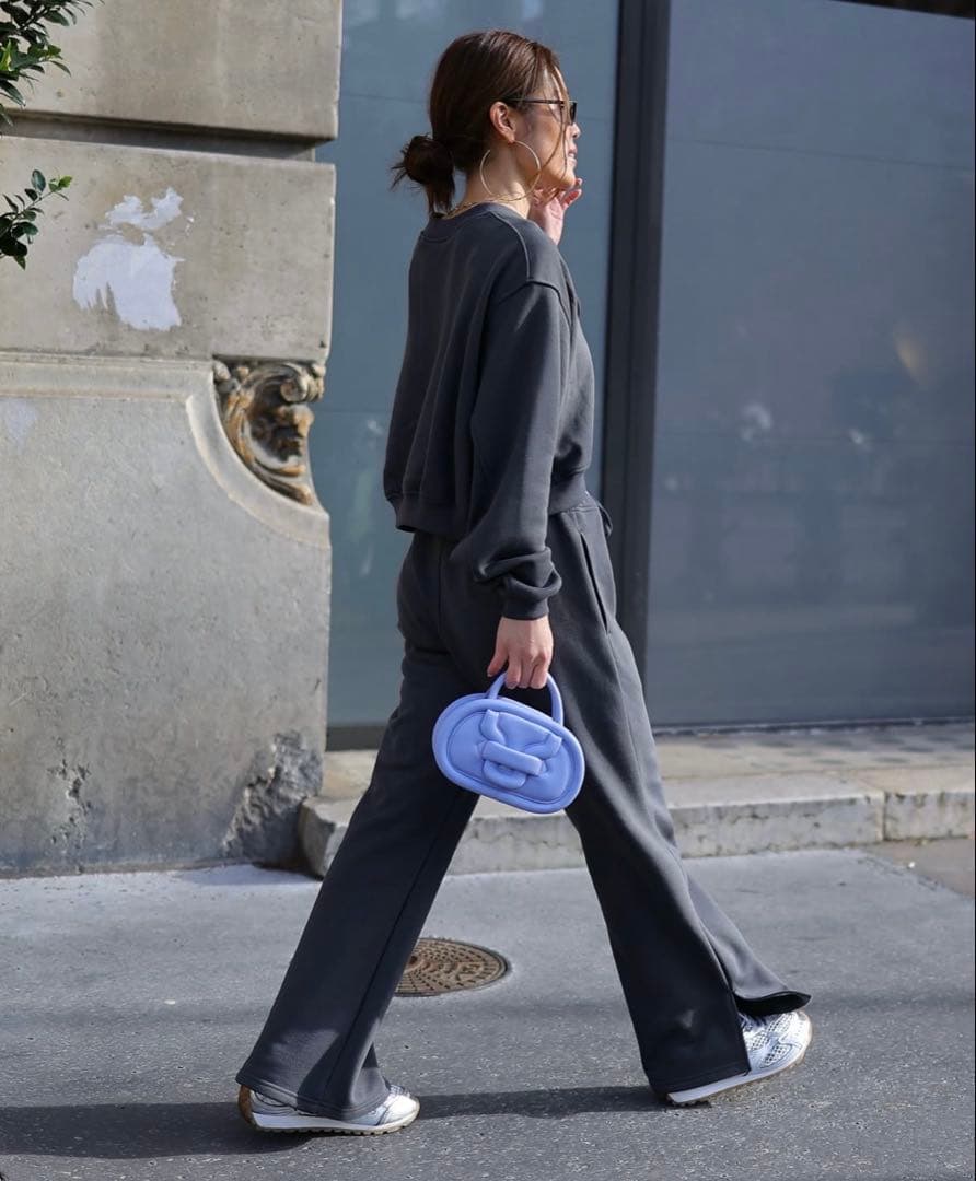 2025ss 即完売 ジプソフィア ドッキングスウェットパンツ チャコールグレー