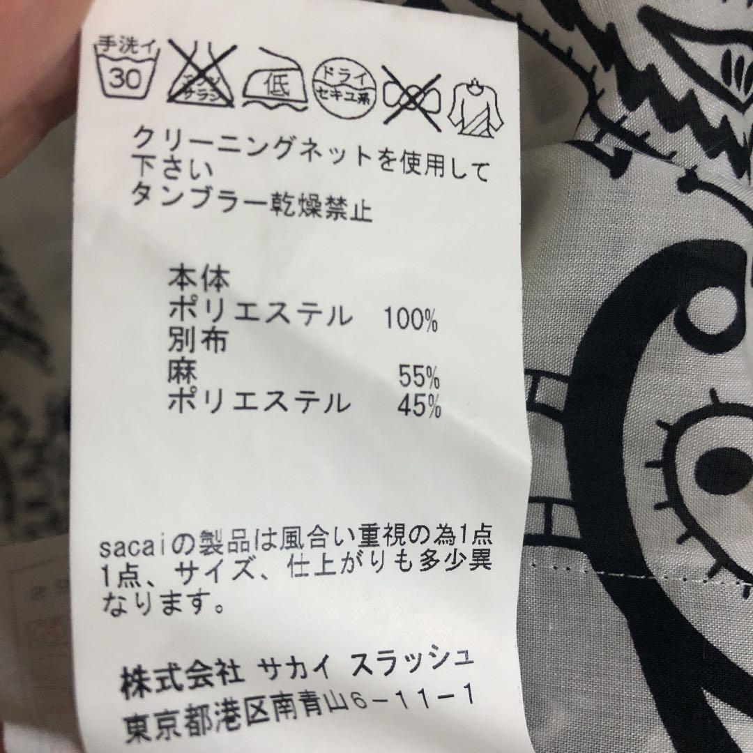 sacai ペイズリー　Tシャツ