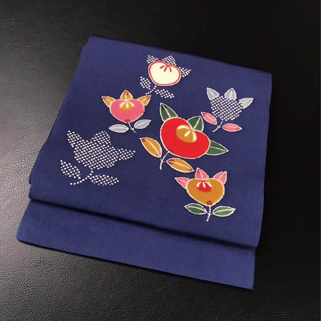開き名古屋帯　ちりめん