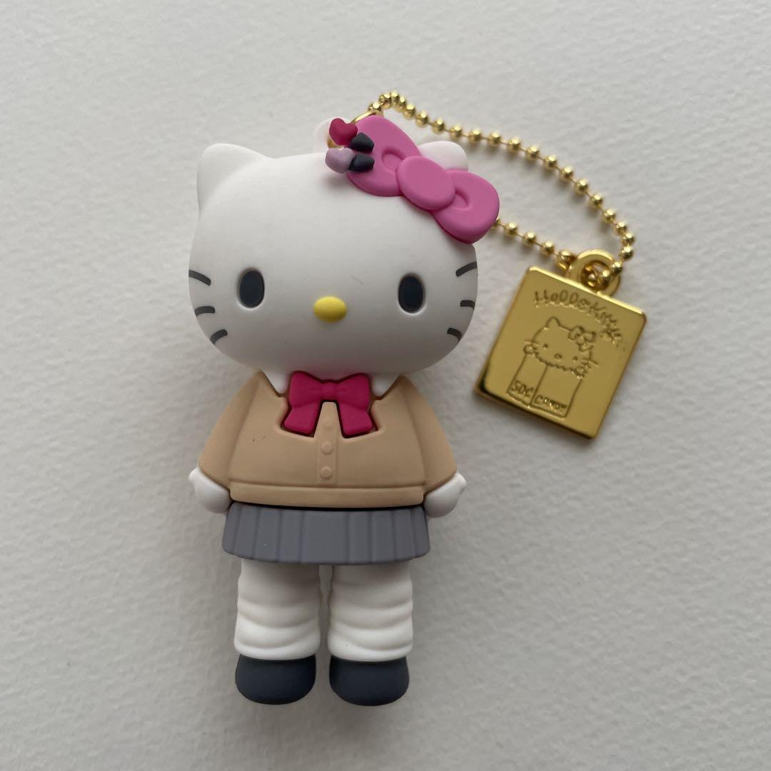 【レア】1999年　制服ハローキティ　チャーム(フック無し) ハローキティ展限定 シークレットマスコットチャームB 制服