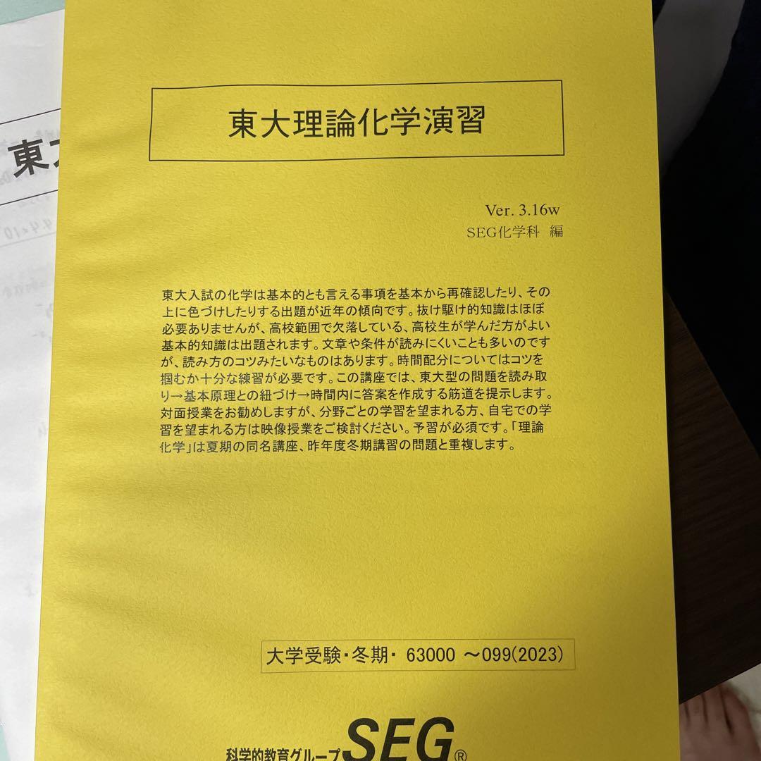 SEG 東大化学 SEG 東大化学 2025年最新】Yahoo!オークション -seg 参考書(大学