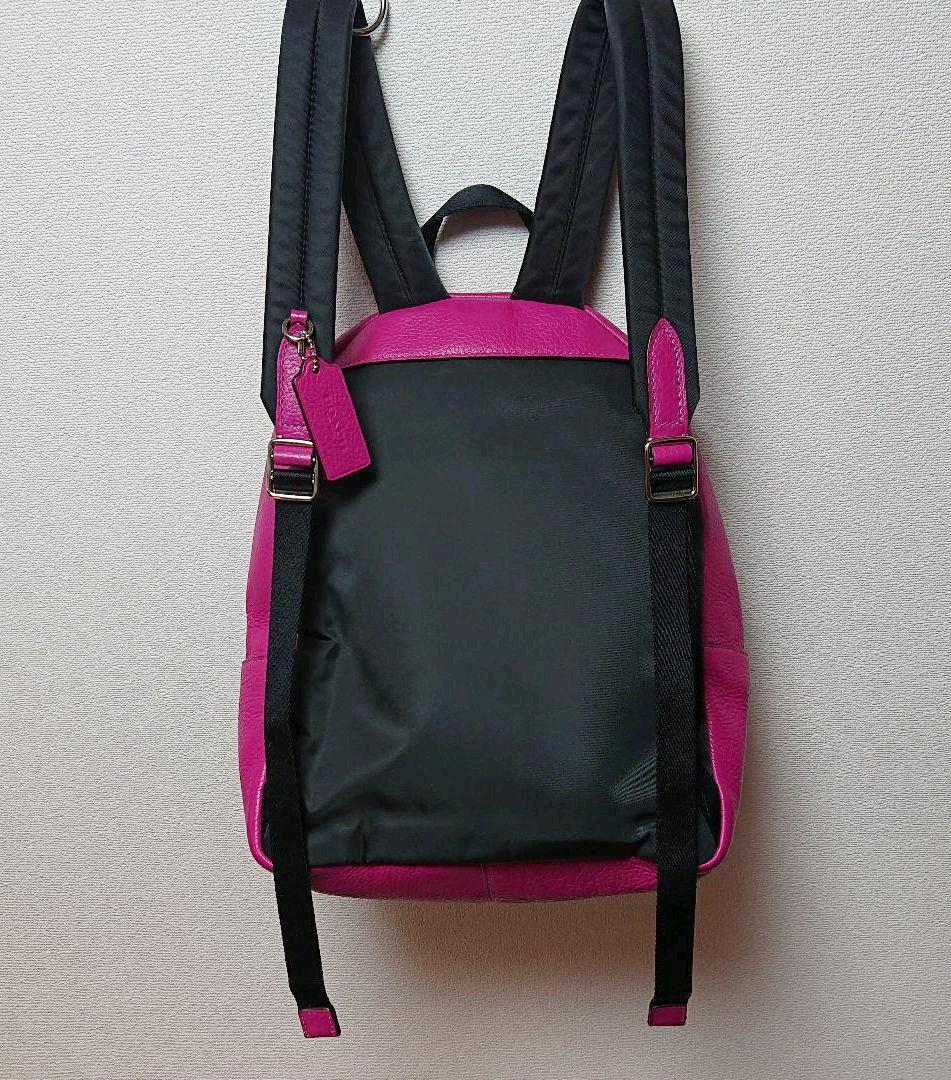 定番通販 専用のお品物です COACH 大きめのレザーリュック ビビッドピンク 2lfr3-m74017767960 在庫大得価