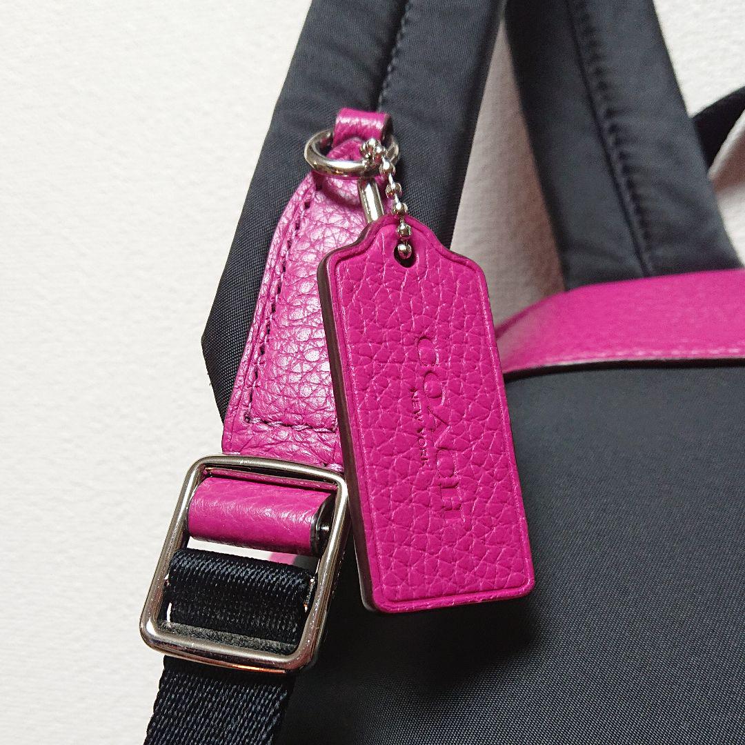 定番通販 専用のお品物です COACH 大きめのレザーリュック ビビッドピンク 2lfr3-m74017767960 在庫大得価