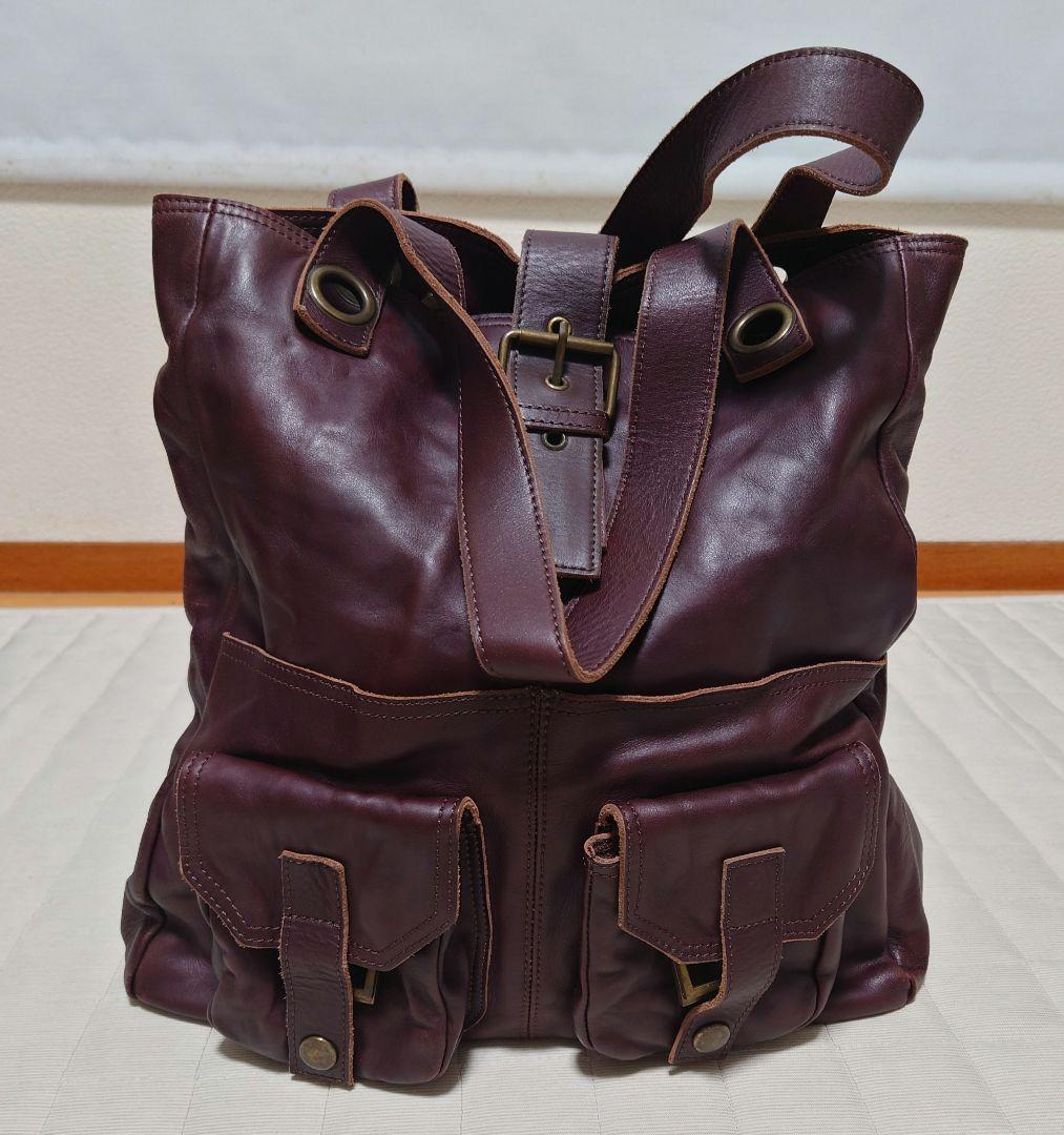 極美品✨TRUNK 本革 レザートートバッグ シワ加工 ブラウン系 5,115円