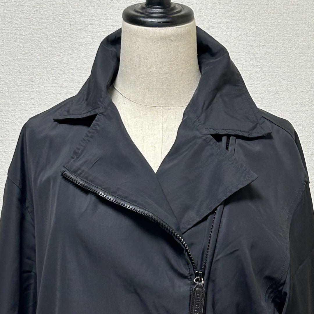GUCCI ファー付きハーフコート レディース 2WAY ブラック サイズ42