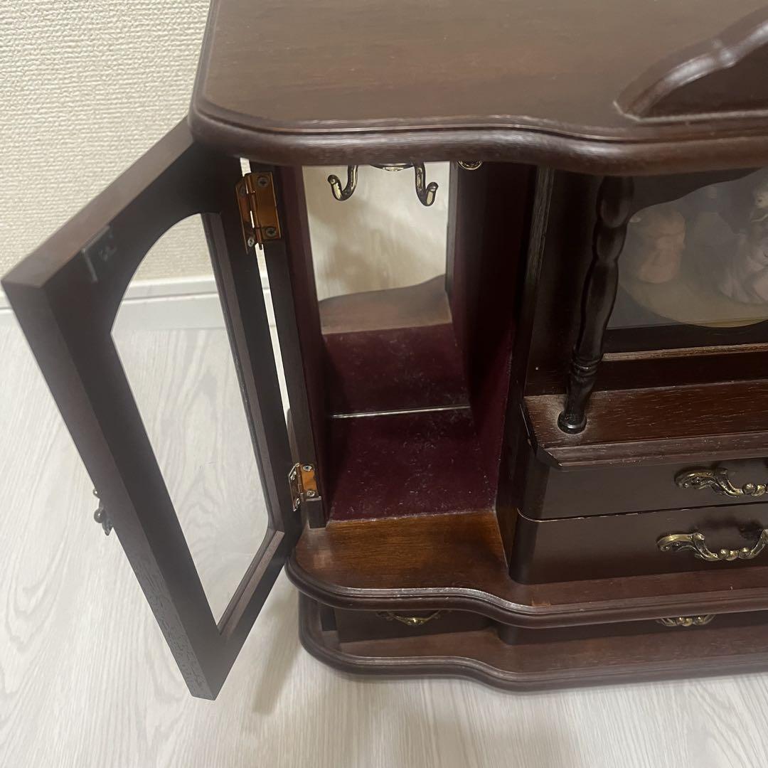 サンキョー　アンティーク　オルゴール付きジュエリーボックス