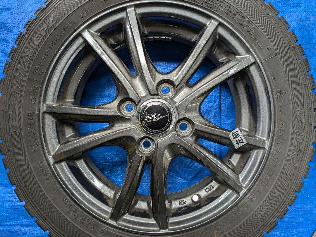 軽自動車用 WEDS 14インチホイール スタッドレスタイヤ①