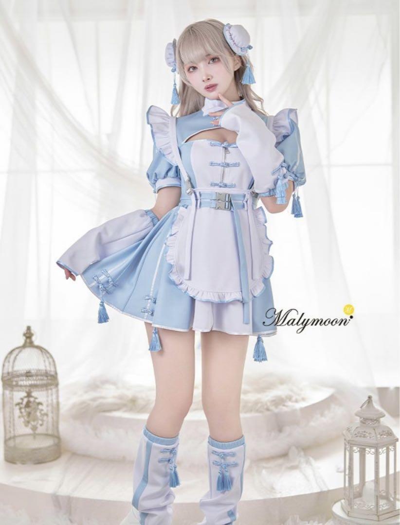 FelinaeCookielolita 鸢歌鹤留双子 チャイナメイド服 コスプレ