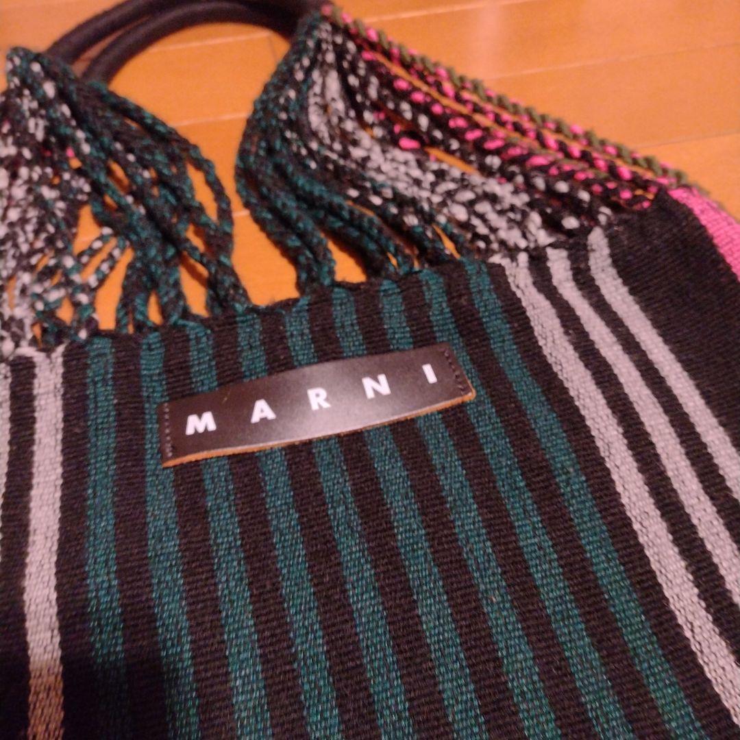 MARNI マルニ　ハンモックバッグマルニマーケット　ストライプ トートバッグ
