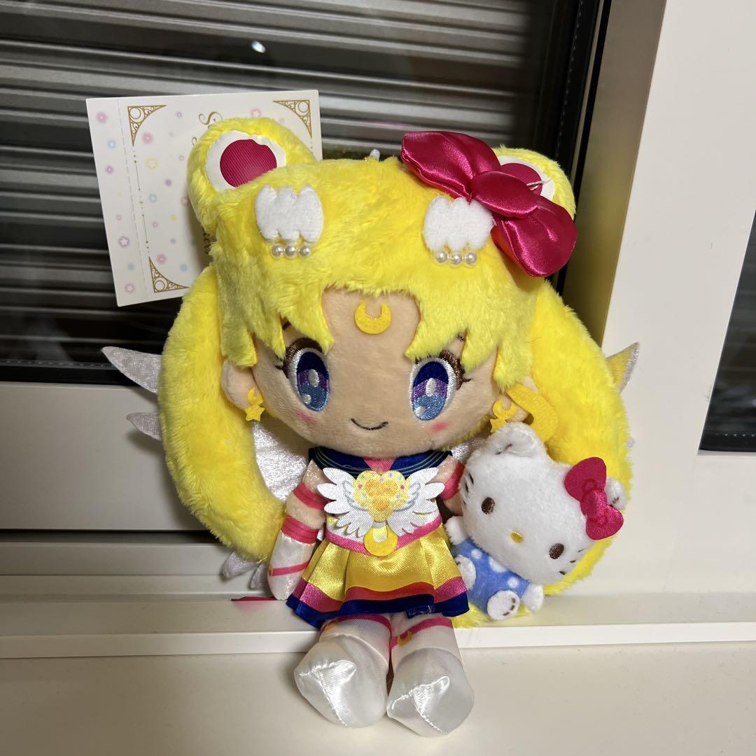 ハローキティ×セーラムンコラボぬいぐるみ レア】サンリオ セーラームーン コラボ ハローキティ マスコット