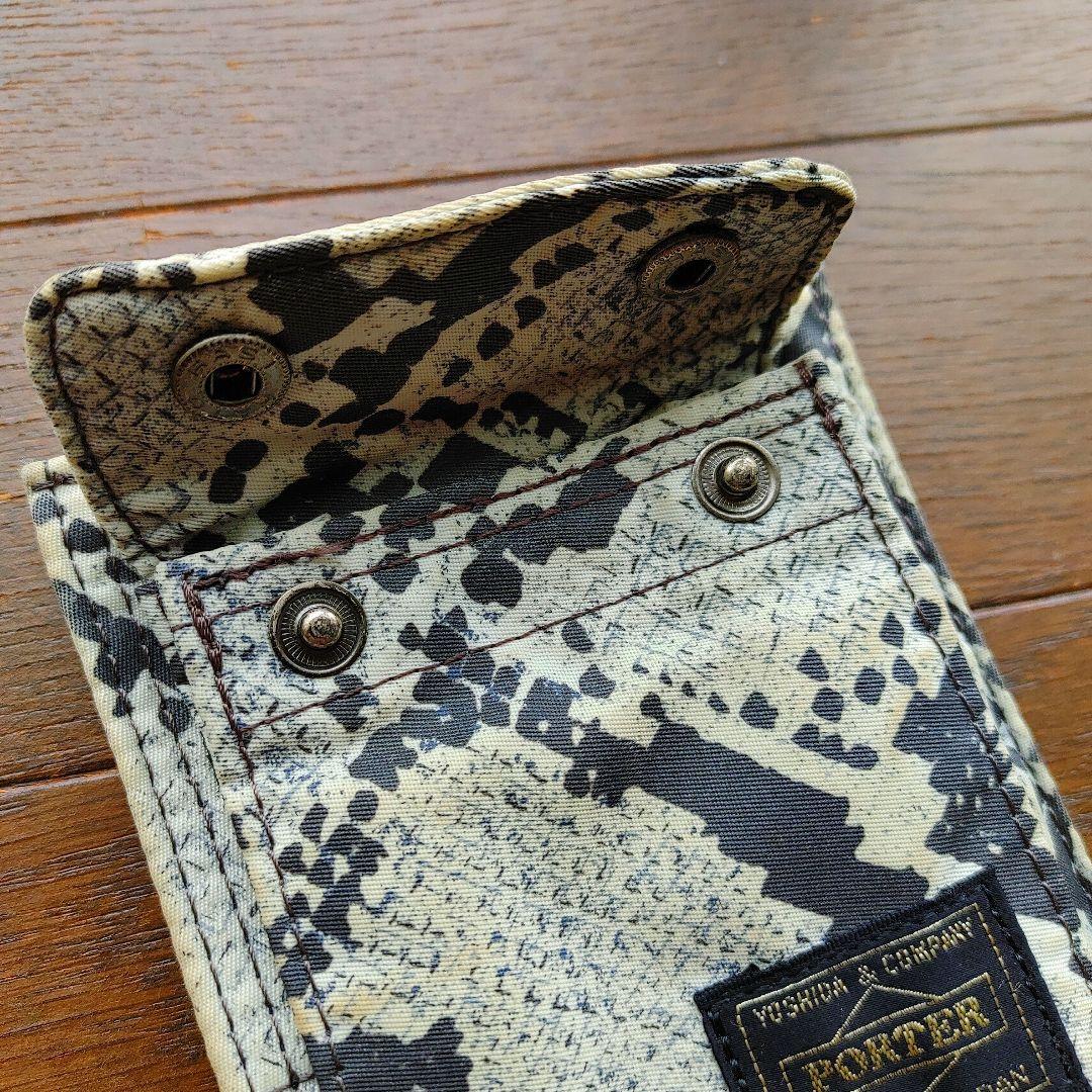HEAD PORTER ヘッドポーター パイソン柄 二つ折り財布 ポーター