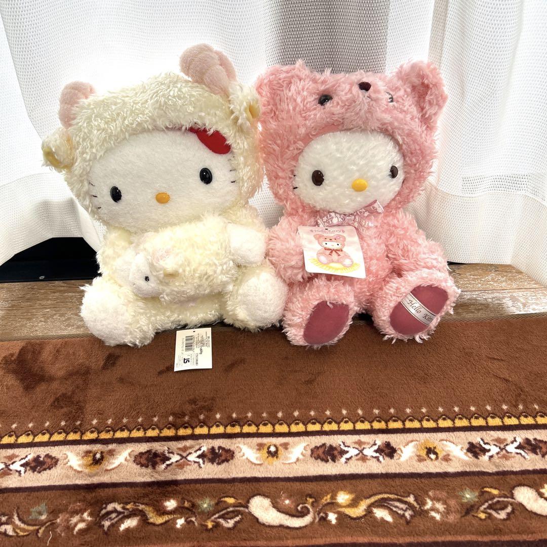 ハローキティ　ひつじ　くま　ぬいぐるみ