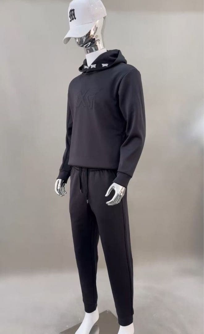 PXG ゴルフ ブラック Lサイズ フーディとパンツセット 裏起毛 PXG ゴルフ ブラック Lサイズ フーディとパンツセット 裏起毛