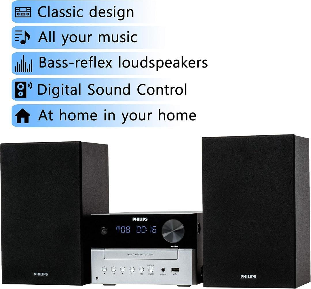 Philips ミニコンポ 2スピーカー リモコン付き