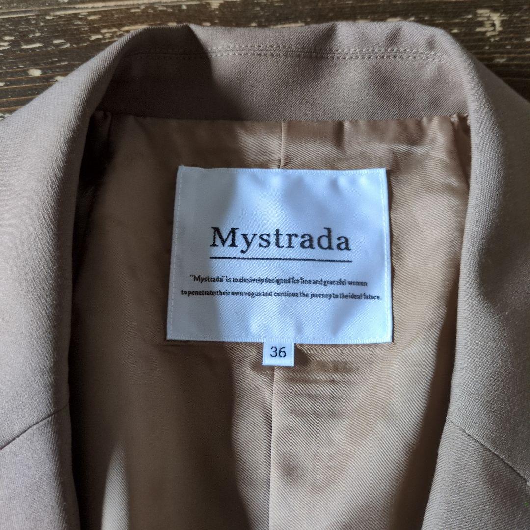 Mystrada マイストラーダ ダブルテーラージャケット ブラウン 金