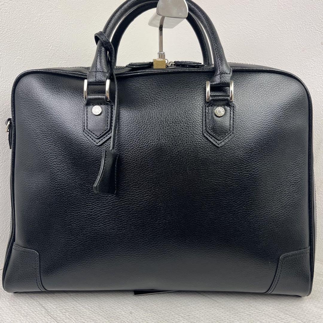 極美品✨ タケオキクチ ビジネスバッグ レザー ブラック 鍵付き A4