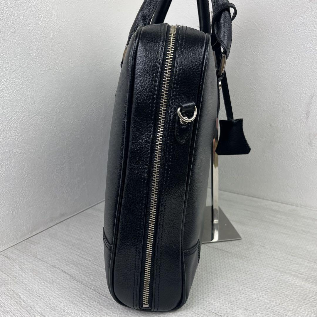 極美品✨ タケオキクチ ビジネスバッグ レザー ブラック 鍵付き A4