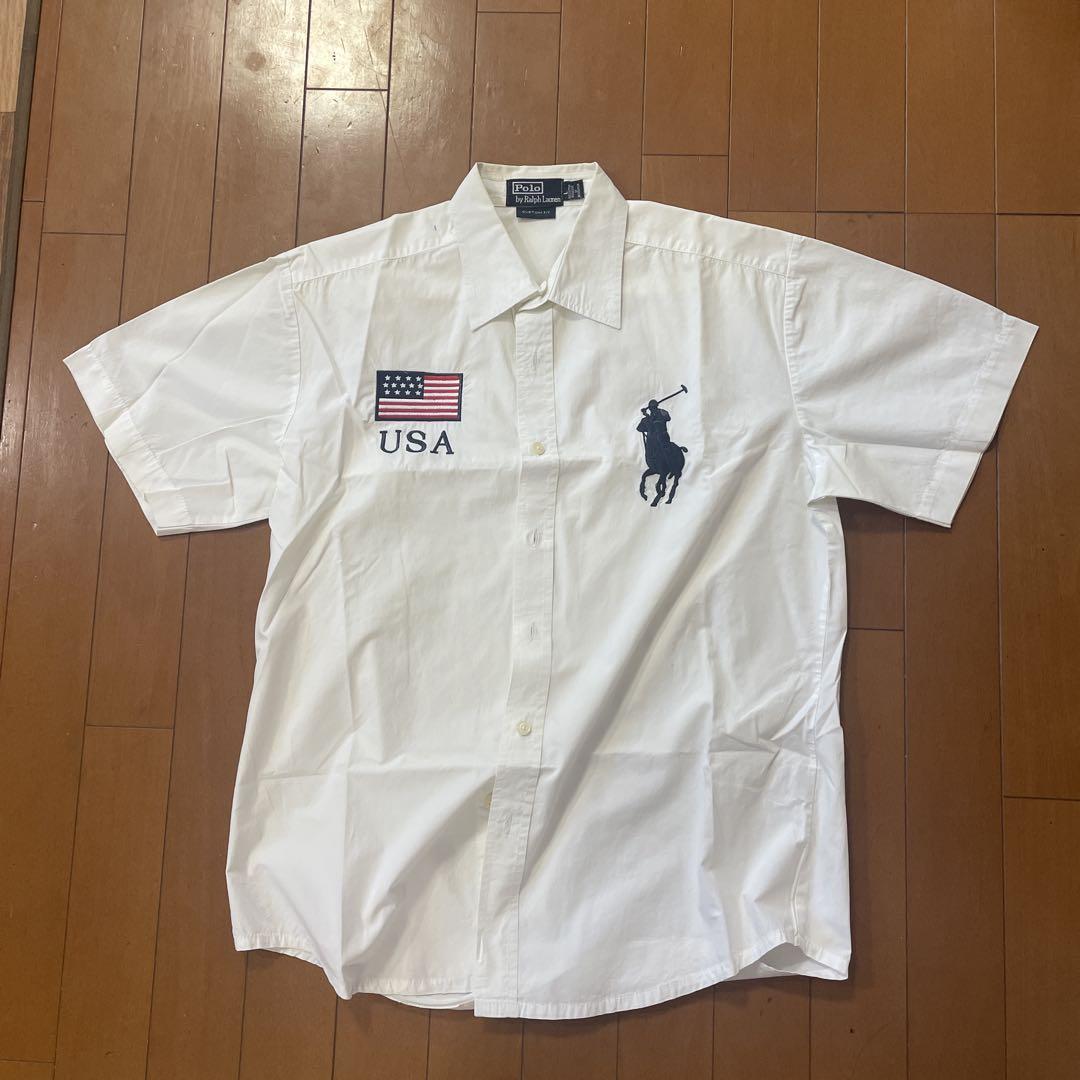 Polo Ralph Lauren 半袖シャツ M ホワイト 新品未使用品】Ralph Lauren ラルフローレンホワイトリネン