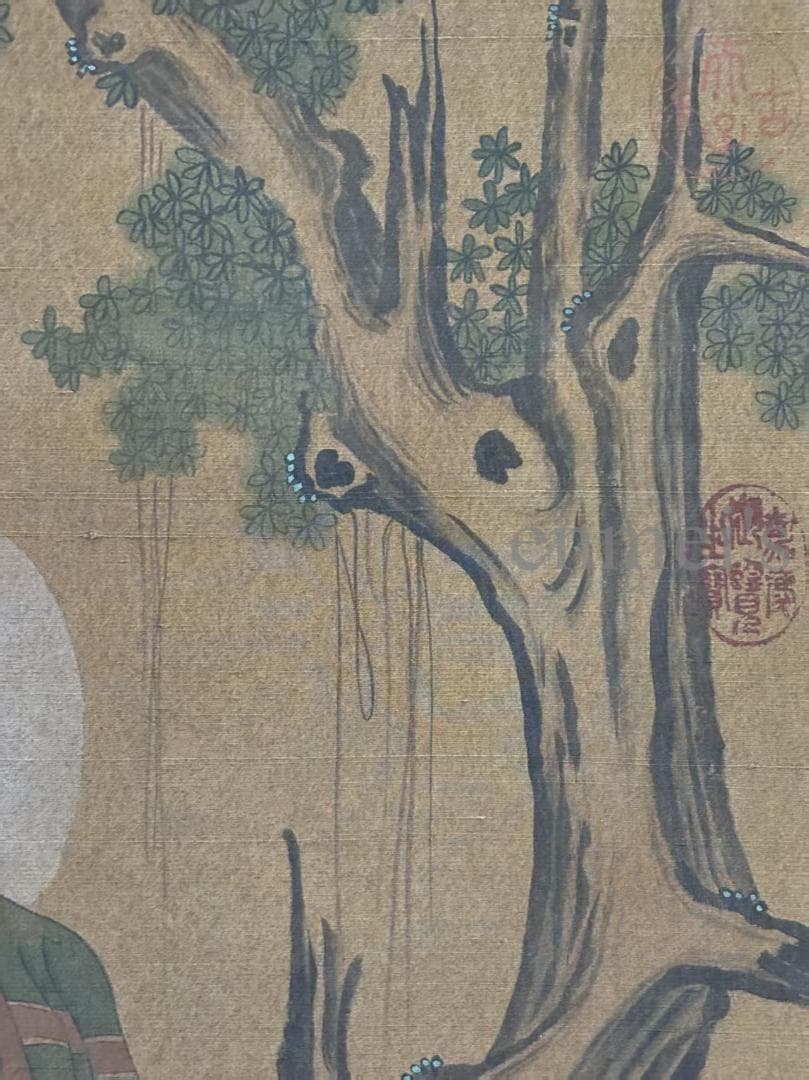 中国古美術 清時代 絹本手描き 呉道作款 羅漢図 三尺 牙軸 古玩 水墨画 掛軸 中国古美術 清時代 絹本手描き 呉道作款 羅漢図 三尺 牙軸 古玩