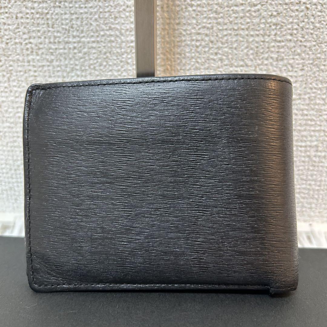 【美品✨人気商品/カレント】ポーター　二つ折り財布　ブラック　レザー　メンズ