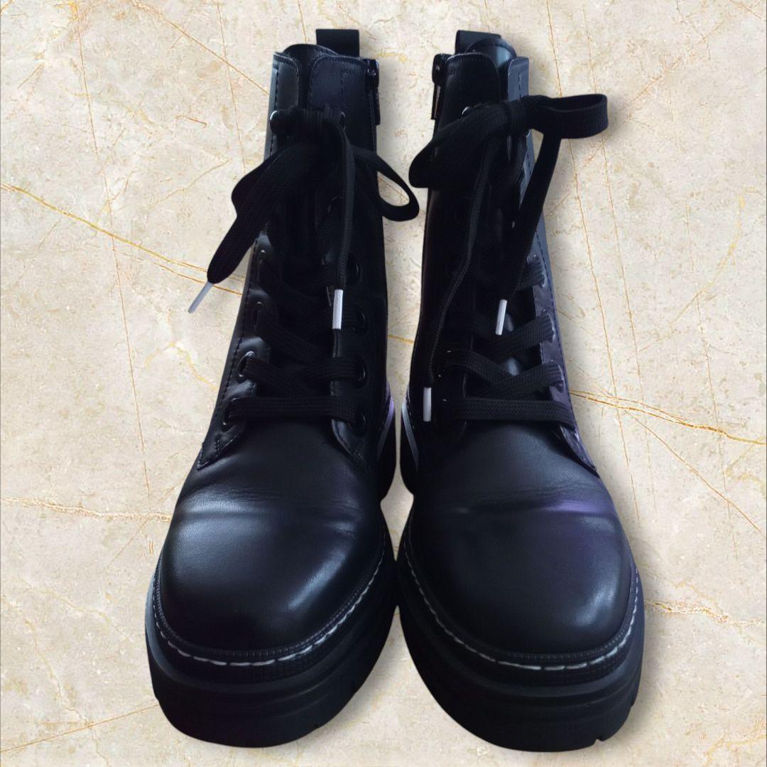 Gabor　ガボール　ハイカットブーツ 黒 3 厚底 レースアップ　ブーツ Gabor ガボール ハイカットブーツ 黒 3 厚底 レースアップ