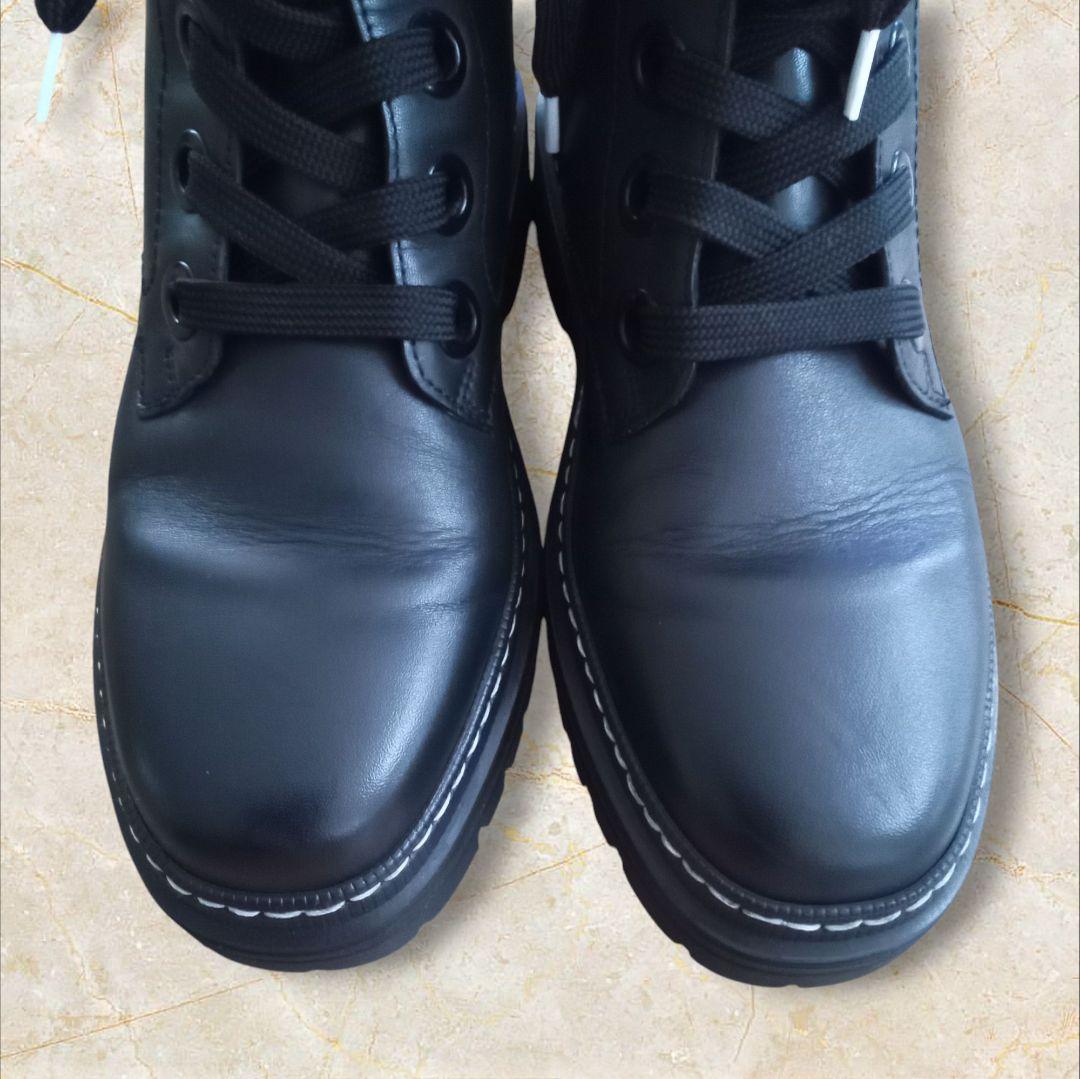 Gabor　ガボール　ハイカットブーツ 黒 3 厚底 レースアップ　ブーツ Gabor ガボール ハイカットブーツ 黒 3 厚底 レースアップ