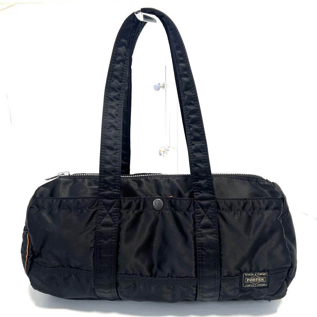 PORTER ポーター　ドラム型　筒　タンカー　トートバッグ　肩掛け　ブラック PORTER ポーター ドラム型 筒 タンカー トートバッグ 肩掛け