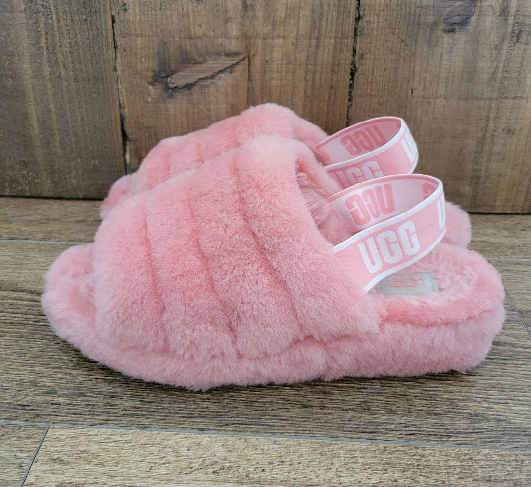 新品未使用】UGG Fluff Yeah Slide ピンク もこもこ UGG ファー