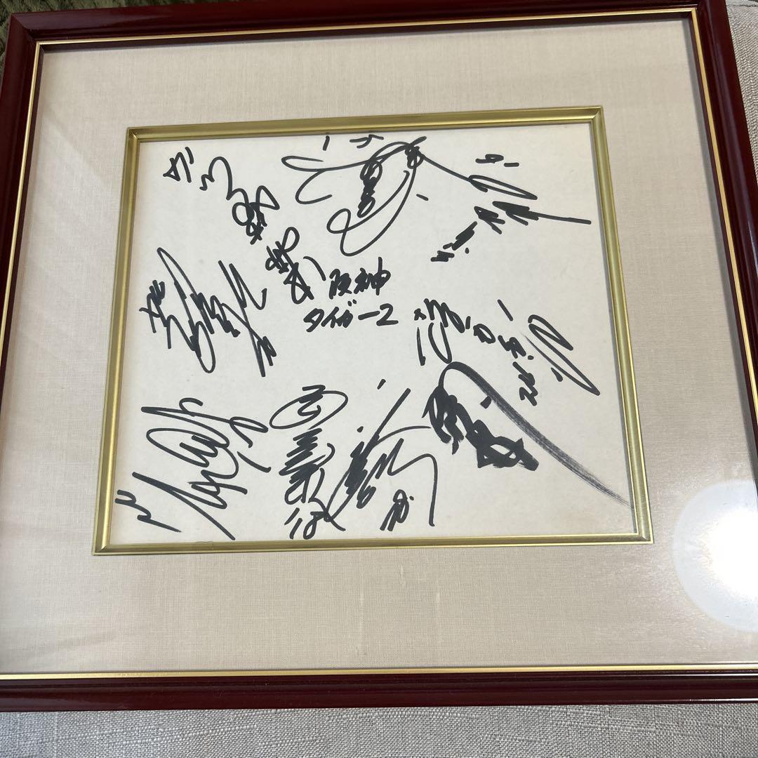 阪神タイガース、江夏豊、田渕幸一、米田哲也、上田二郎他9名昭和５１年直筆サイン
