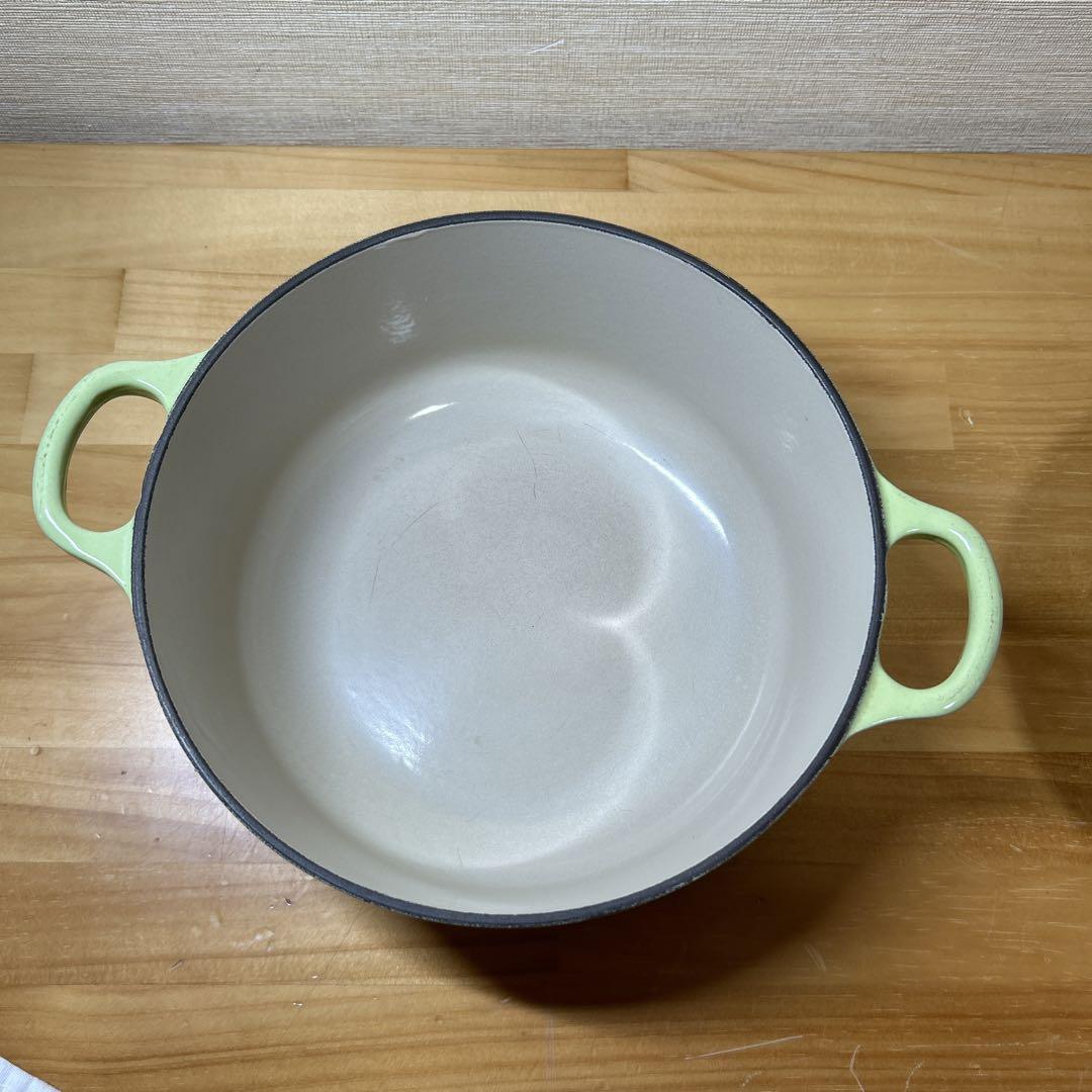 ルクルーゼ　ココットロンド　20cm キウイ　グリーン　両手鍋　鍋