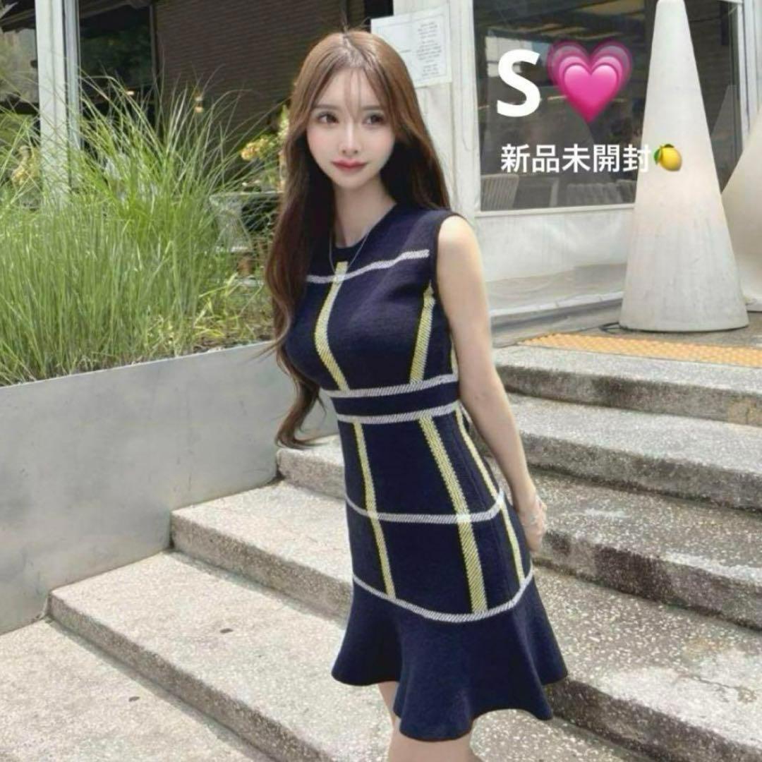 【新品】ルミニョン LUMIGNON ツイード ワンピース LUMIGNON ルミニョン ツイードワンピース