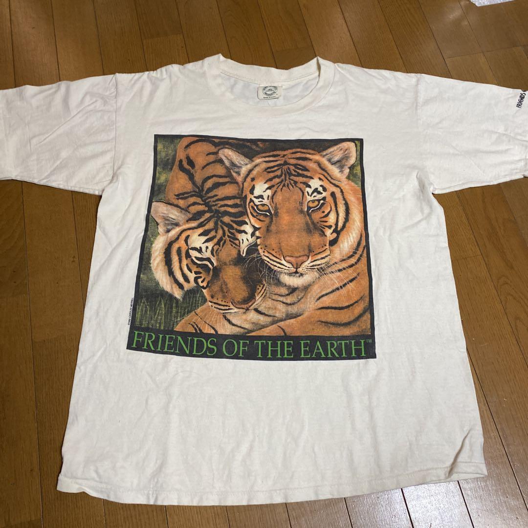 90s DOWN TO EARTH PRODUCTS 虎柄 タイガー柄 Tシャツ
