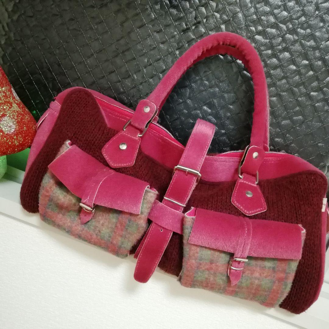 EXQUISITE J ☆彡 made in ITALY ハラコ×ニット BAG