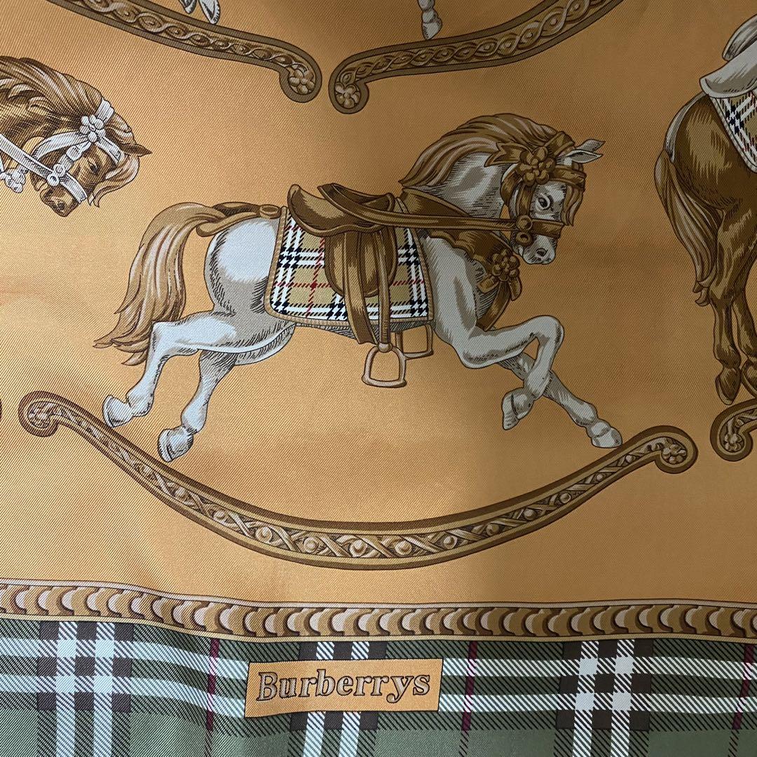 Burberrys スカーフ　オールド　バーバリー　ノバチェック　ホース　馬 Burberrys スカーフ オールド バーバリー ノバチェック ホース 馬