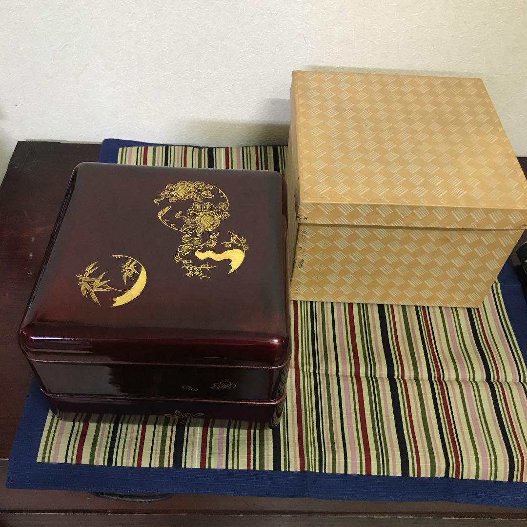 値下げ 漆器 木製 HlZkA-m74056255540 重箱 二段 特価HOT