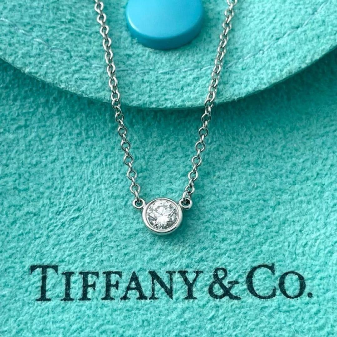 ティファニー 0.2ct ダイヤモンド バイザヤード ネックレス PH2fe