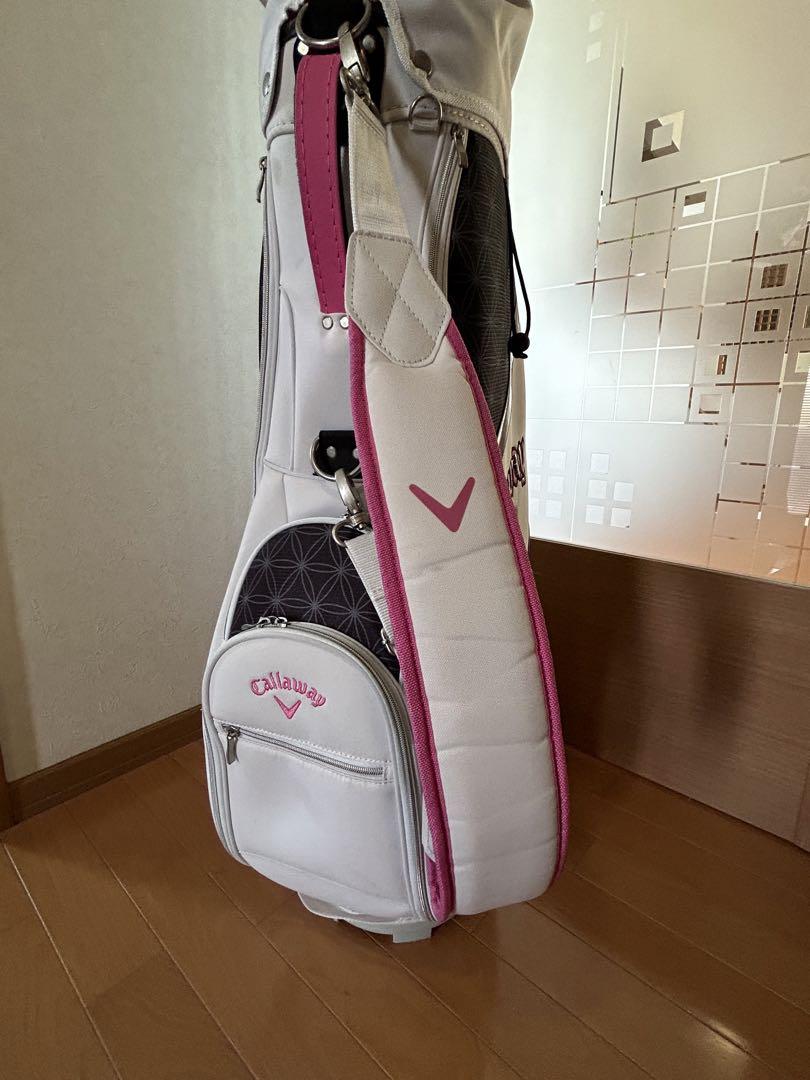 キャロウェイ Callaway キャディバッグ レディース  ホワイト ピンク