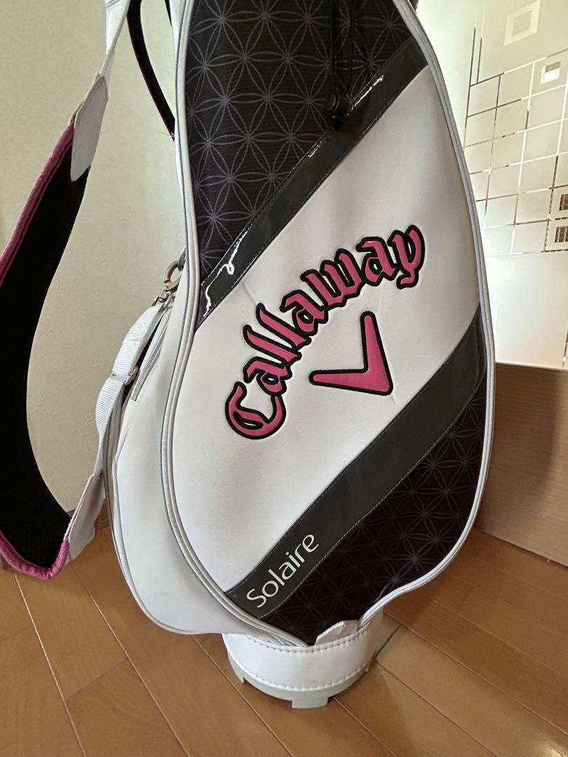 キャロウェイ Callaway キャディバッグ レディース  ホワイト ピンク