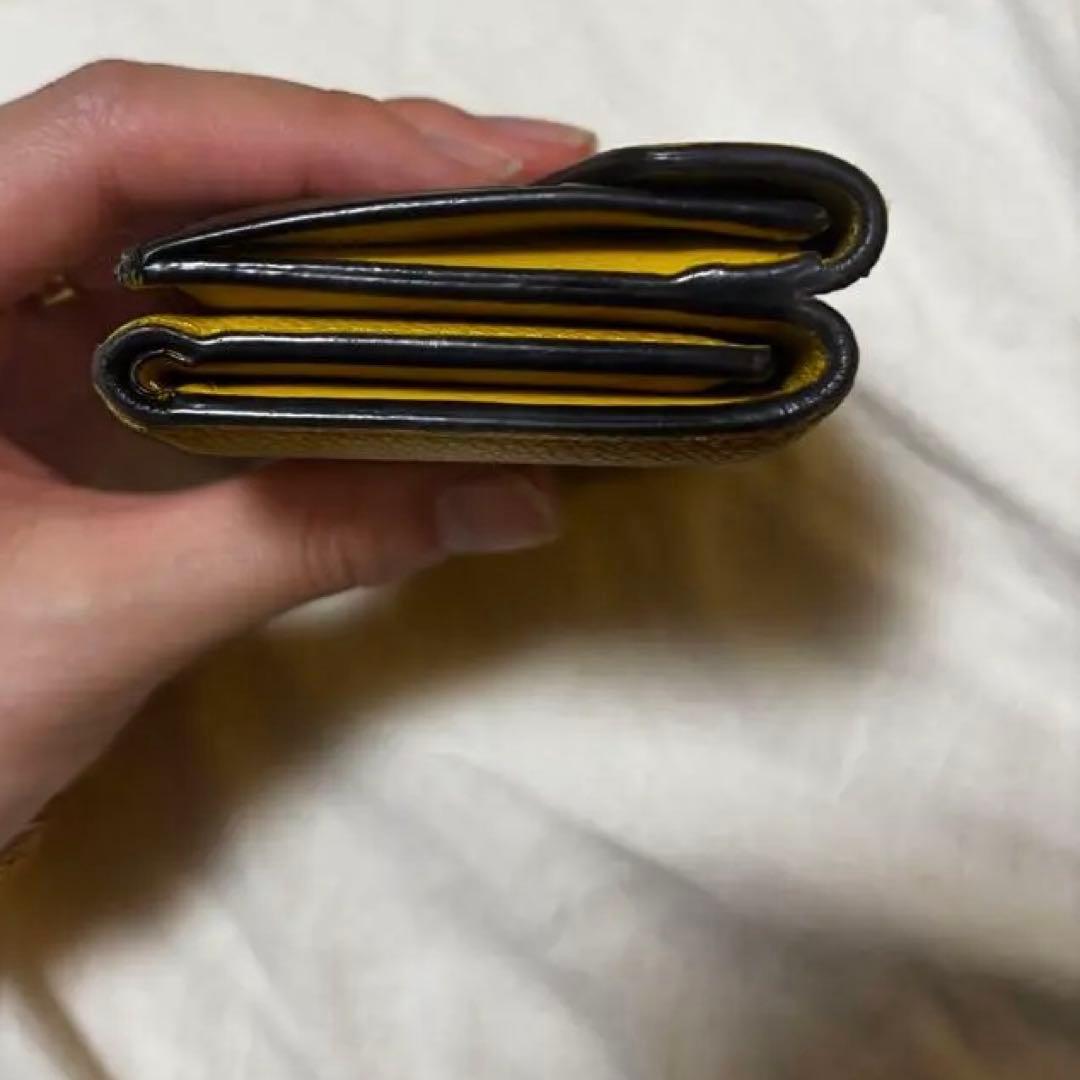 FENDI 三つ折り財布 イエロー/ブラウン