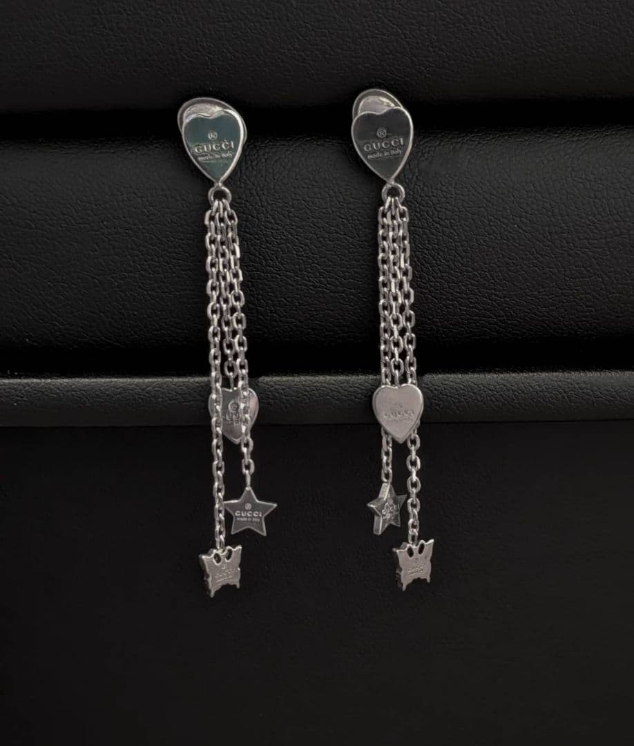 GUCCI シルバー ピアス 星 ハート スター Silver GUCCI シルバー ピアス 星 ハート スター Silver