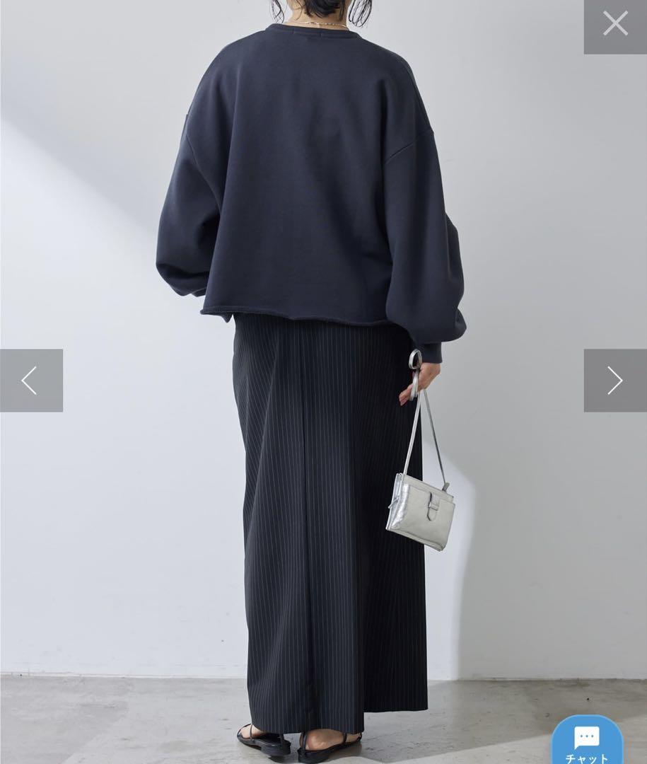 Whim Gazette　 スウェットVネックプルオーバー　ネイビー　2024