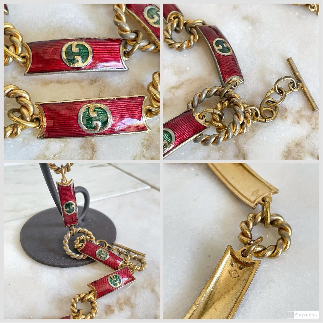 4550 GUCCI オールドグッチ インターロッキング チェーンベルト