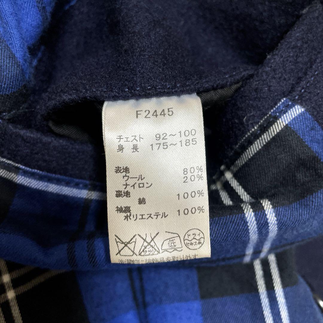 【美品】フレッドペリー FRED PERRY メルトン Ｐコート ネイビーＭ