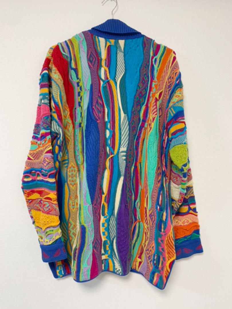ブランド COOGI 立体 マルチカラー 希少 美品 OhytD-m74069192974 クージー セーター コットン 3D のニットは