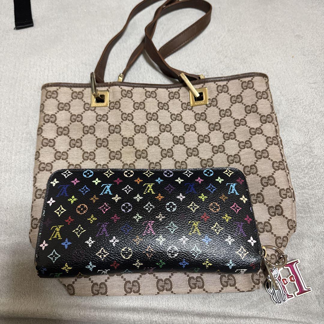 Gucci GGパターン ハンドバッグ ベージュ・ピンク Gucci GGパターン ハンドバッグ ベージュ・ピンク