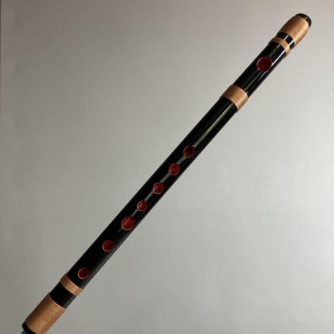 二本調子 F#管　唄物　ドレミ調　天地糸巻　MR2-16　黒塗　西洋音階　竹笛 篠笛12本調子 E管 MR12-28 唄物 ドレミ調 天地糸巻 和楽器 西洋