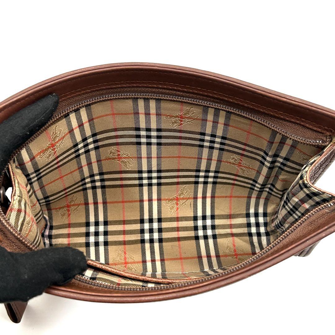 バーバリー BURBERRY レザーセカンドバッグ クラッチバッグ ノバ