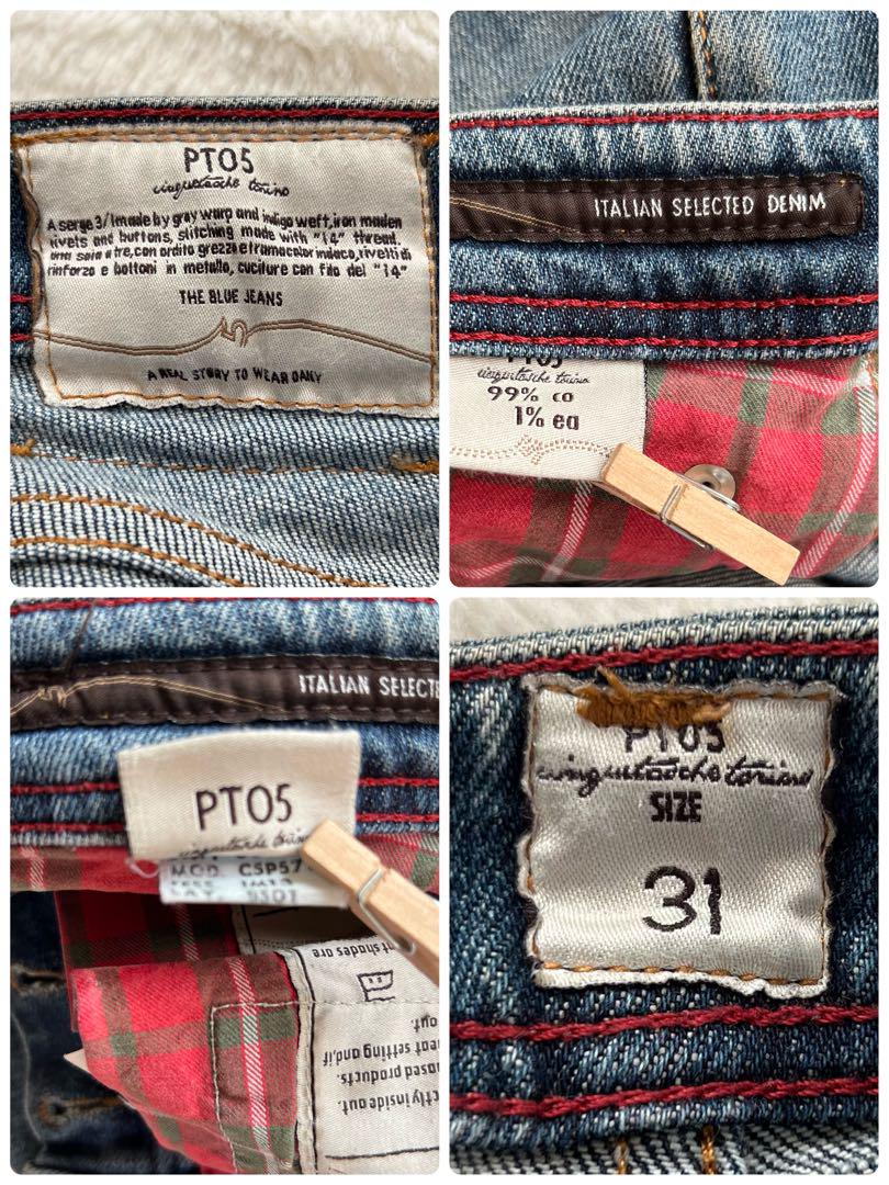 美品✨PT05 ドーナツボタン　ストレッチ デニム パンツ　31 美品✨PT05 ドーナツボタン ストレッチ デニム パンツ 31 - メルカリ