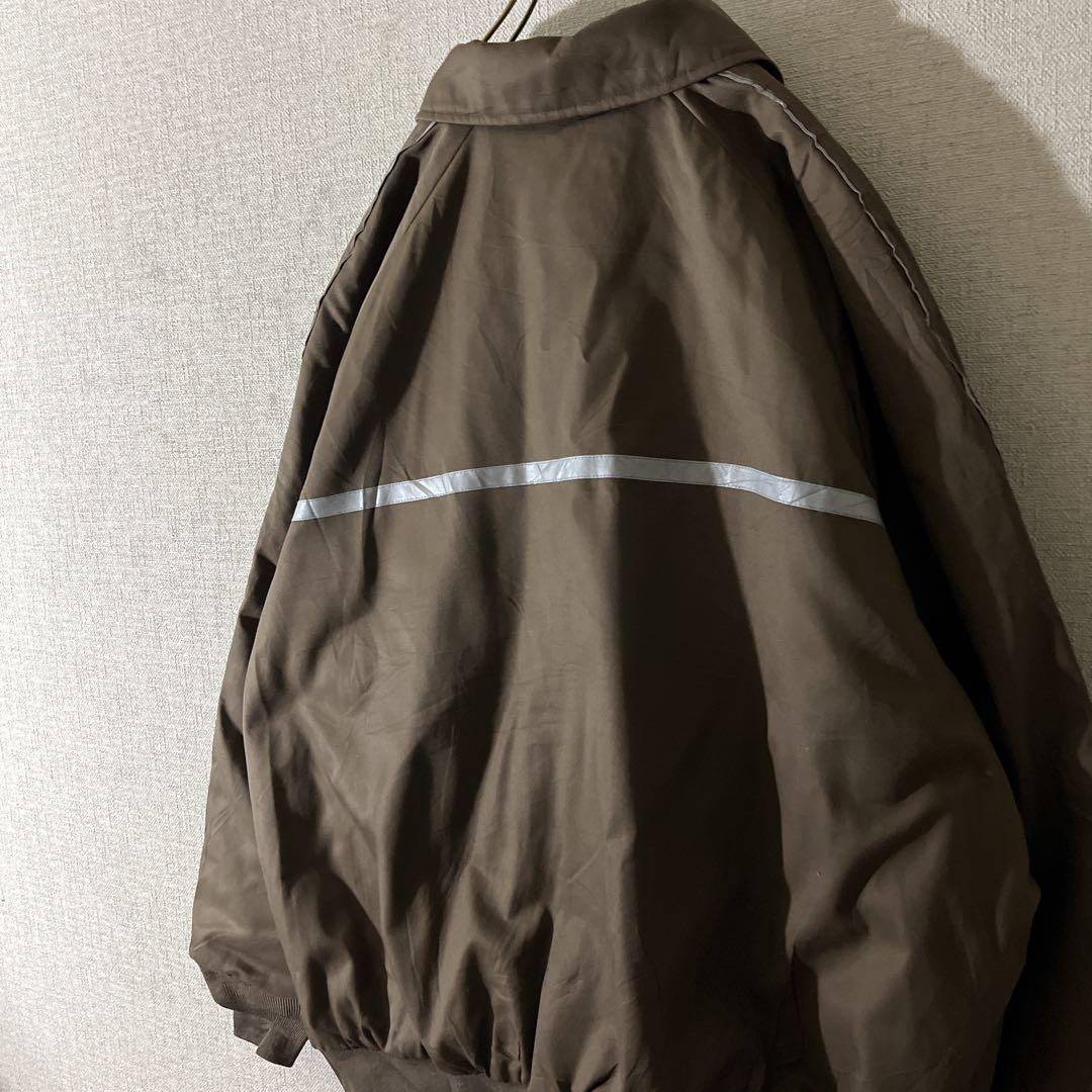 UPS ハーフジップ プルオーバー ジャケット中綿入りビッグサイズ リフレクター